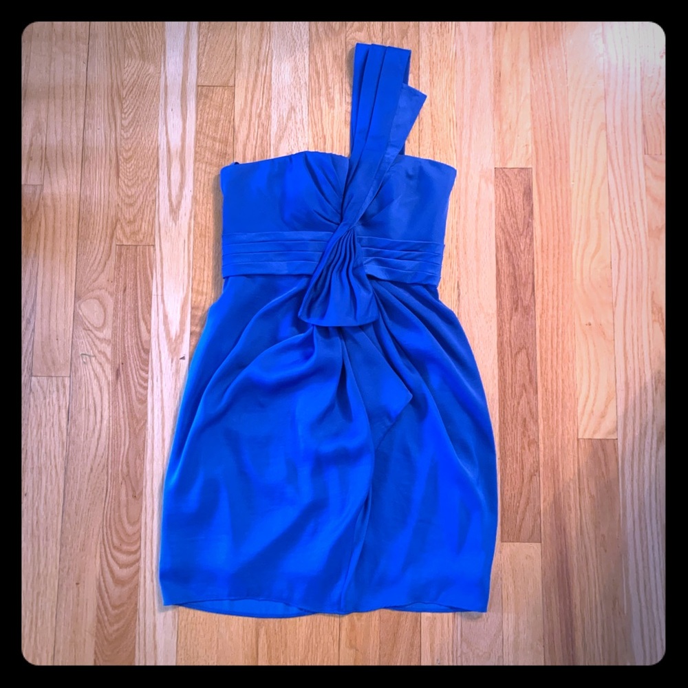 Blue Satin Dress